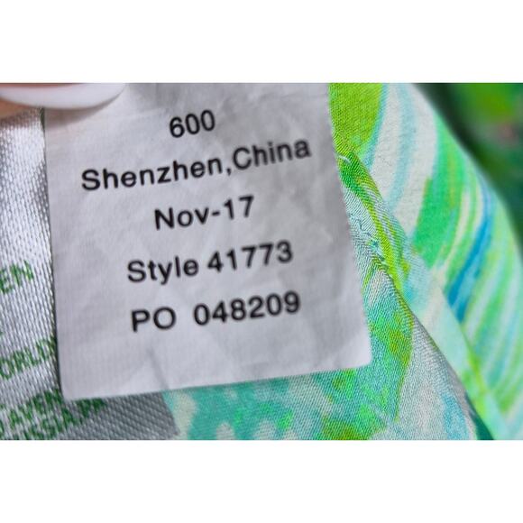 Lilly Pulitzer Elsa Silk Top The Honda Classic Golf Print Green XS 41773 Rare. - Picture 9 of 12